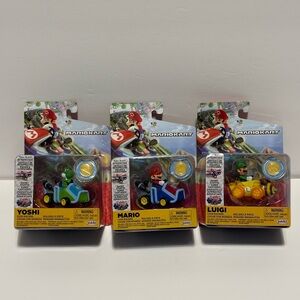 Nintendo Mario Kart Kids Toy Vehicle - 3 cars Mario - Luigi - Yoshi